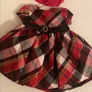 Red and black Christmas dress